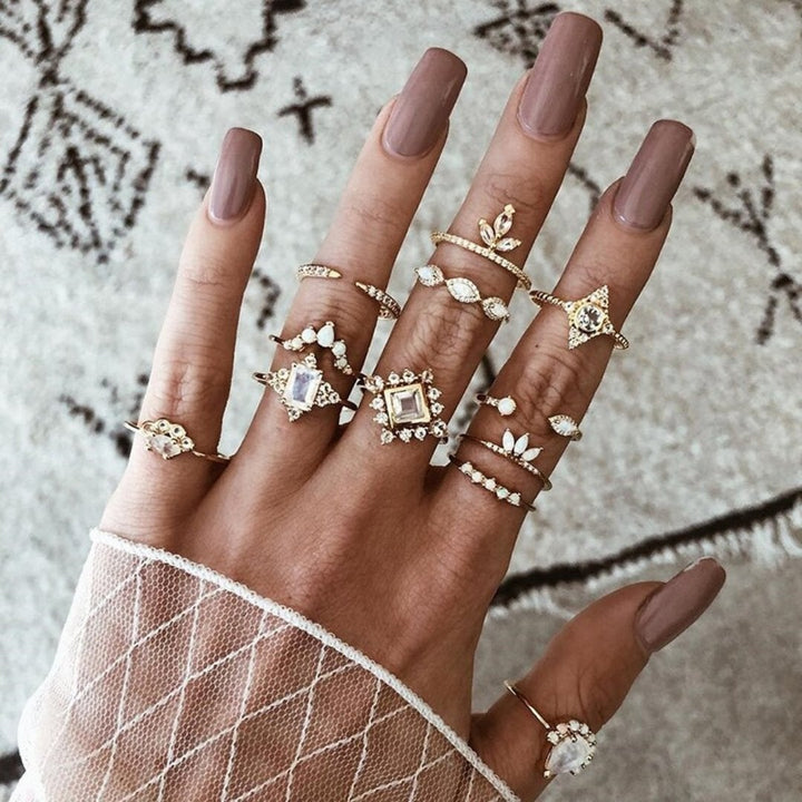 Unique Ring Set: 8 to 12 Pieces
