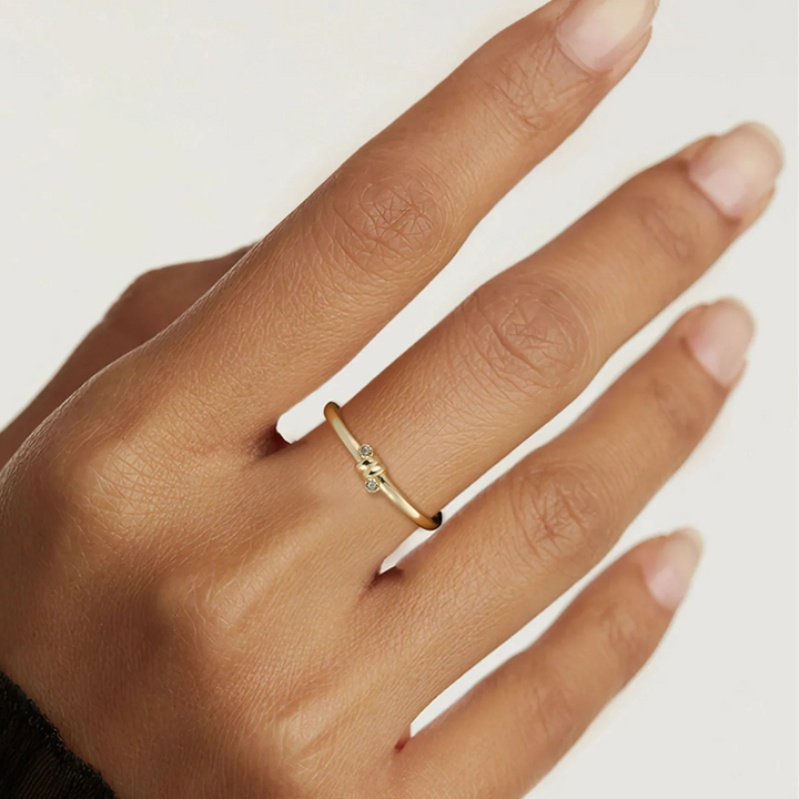 Elegant Tiny Crystal Ring